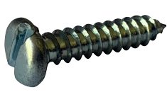 #2 X 3/16" Type AB Self Tapping Sheet Metal Screws | Pan Head | Slotted Drive | Steel Zinc & Bake (10000/Pkg.)