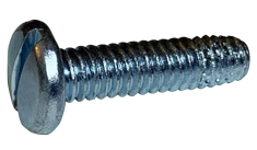 #2-56 X 1/4" Type F Thread Cutting Screws | Pan Head Slotted Drive | Steel Zinc & Bake (10000 / Pkg.)