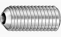 #10-24 X 5/8" Cup Point Socket Set Screws | Alloy Steel Zinc Plated (100 / Pkg.)
