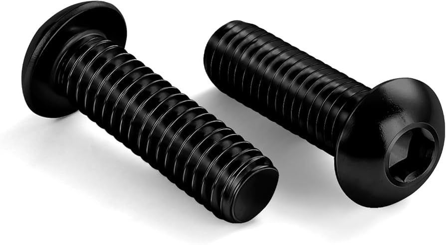1/4-28 X 1/2" Button Head Cap Screws | Steel Black Oxide (100 / Pkg.)