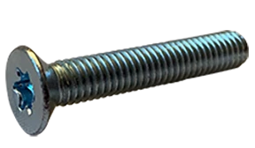 #4-40 X 3/16" Machine Screws | Flat Head | Six Lobe Drive | Steel Zinc Plated (10000/Pkg.)