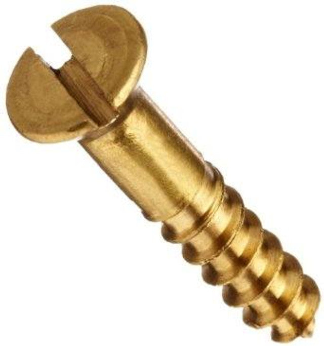 #4 X 1/2" Wood Screws | Slotted Drive | Flat Head | Silicon Bronze (100 / Pkg.)