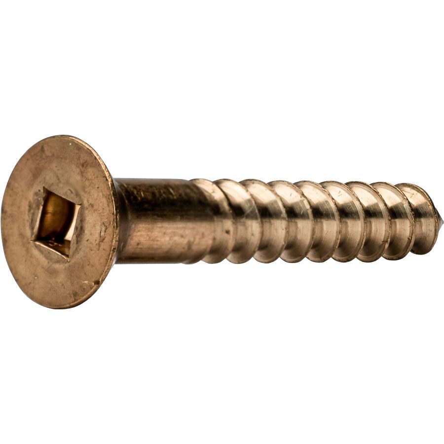 #14 X 2-1/2" Wood Screws | Square Drive | Flat Head | Silicon Bronze (25 / Pkg.)