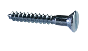 #10 X 2-3/4" Slotted Flat Head Wood Screws | Steel Zinc Plated (1000 / Pkg.)