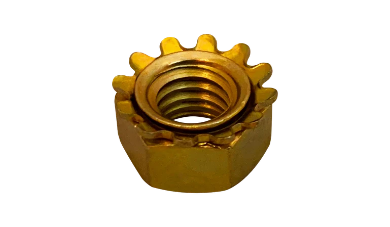 #8-32 X 5/16" Length Keps Nuts | Steel Zinc Yellow (5000 / Pkg.)