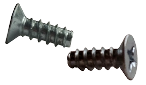 #6 X 3/8" Type B Self Tapping Sheet Metal Screws | Flat 100° Head | Phillips Drive | Steel Zinc & Bake (10000/Pkg.)