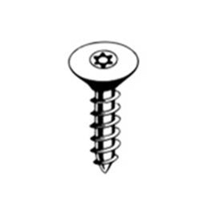 #8 X 3/4" Sheet Metal Screws | Flat Head Pin-In Six Lobe Drive | 18/8 Stainless Steel (100 / Pkg.)