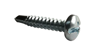 #8-18 X 1" Self-Drilling Screws | Pan Head | Combination Drive | Point Type 2 | Steel Zinc Plated (6000/Pkg.)