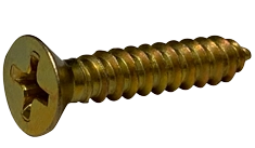 #6 X 3/4" Type AB Self Tapping Sheet Metal Screws | Flat Head | Phillips Drive | Steel Zinc Yellow (10000/Pkg.)