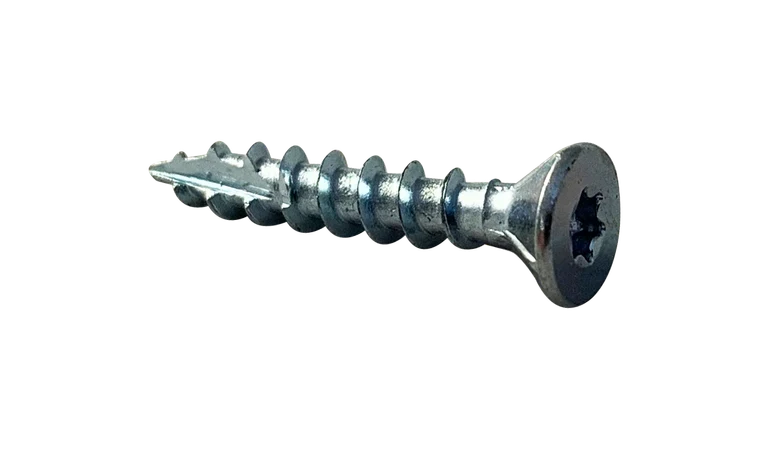 #6 X 1" Wood Screws | Deep Thread | Combination Square/Phillips Drive | Flat Head No Nibs | Fully Threaded | Steel Zinc & Bake (11000 / Pkg.)