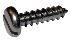 #6 X 1-1/4" Type A Self Tapping Sheet Metal Screws | Pan Head | Slotted Drive | 18/8 Stainless Steel (4000/Pkg.)