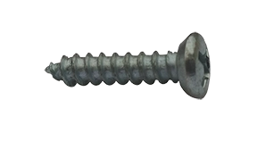 #8 X 3/8" Type AB Self Tapping Sheet Metal Screws | Oval Undercut Head | Phillips Drive | Steel Zinc & Bake (10000/Pkg.)