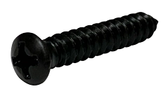 #8 X 1/2" Type AB Self Tapping Sheet Metal Screws | #8 Oval Head with #6 Head | Phillips Drive | Steel Black Oxide (10000/Pkg.)