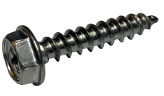 #8 X 1/2" Type A Self Tapping Sheet Metal Screws | Indented Hex Washer Head | Phillips Drive | 18/8 Stainless Steel (5000/Pkg.)