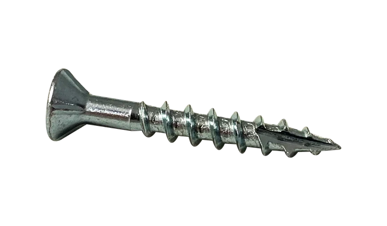 #10 X 4" Wood Screws | Deep Thread | Square Drive | Flat Head | 2/3 Threaded | Steel Zinc & Bake (500 / Pkg.)
