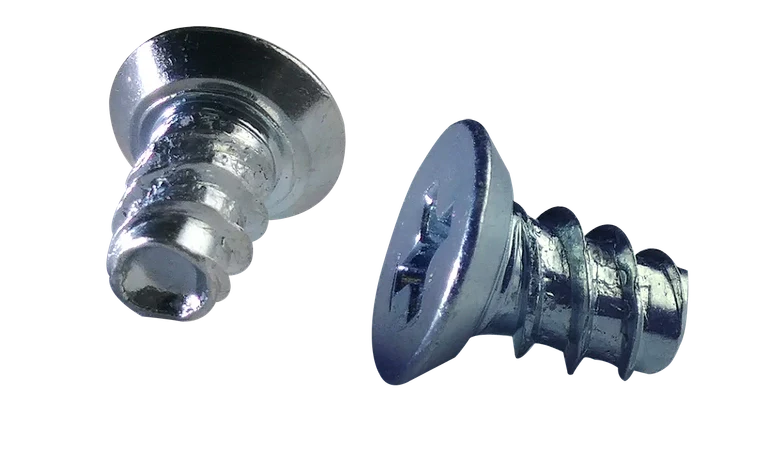Flat Undercut Head Phillips Drive Thread Rolling Screw, Steel Zinc & Waxed