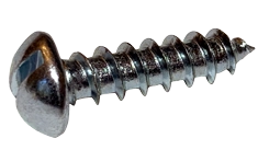 #10 X 1/2" Type A Self Tapping Sheet Metal Screws | Round Head | Slotted Drive | Steel Zinc & Bake (8000/Pkg.)