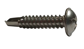 #10-16 X 1-1/4" Self-Drilling Screws | Modified Truss Head | Phillips Drive | Point Type 2 | 410 Stainless Steel (2000/Pkg.)