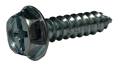 #10 X 3/4" Type AB Self Tapping Sheet Metal Screws | Indented Hex Washer Head | Combination Drive | Steel Zinc & Bake (6000/Pkg.)