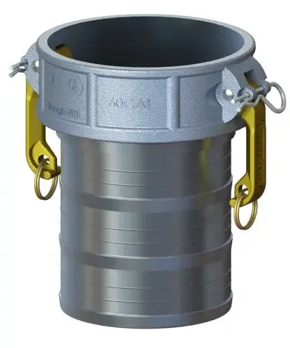 6" Type C Cam & Groove Coupler x Hose Shank | U-Tite | Aluminum
