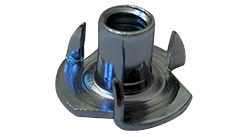 1/4"-20 X 9/16" Tee Nuts | Steel Zinc Plated | Prong (2000 / Pkg.)