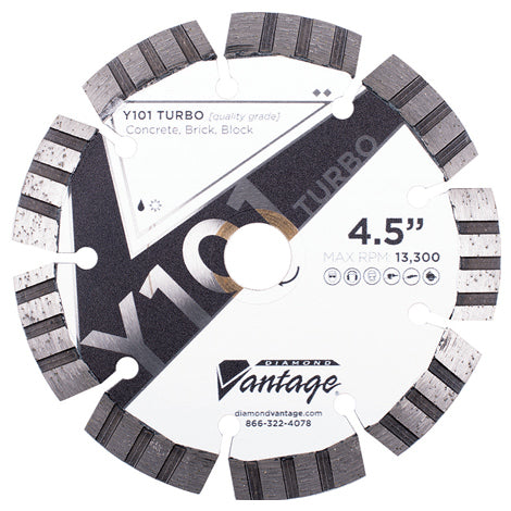 Diamond Vantage 1009UZY1-2 | 10" x 0.095" Diamond Blade for Concrete/Masonry | Y101 TURBO