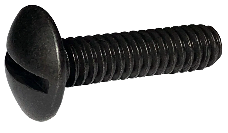 1/4"-20 X 1/2" Machine Screws | Truss Head | Slotted Drive | Steel Black Oxide (3000/Pkg.)