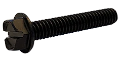 Machine Screws Slotted Indented Hex Washer Black Oxide 1/4-20 X 3/4