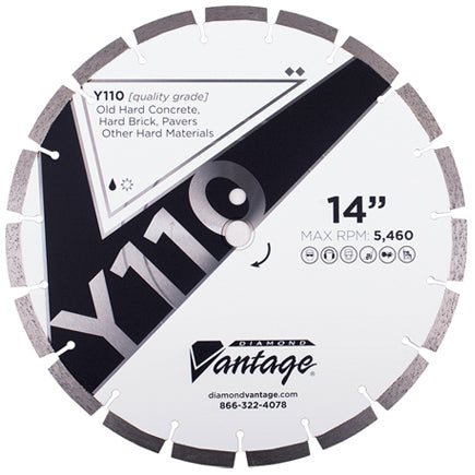 Diamond Vantage 1612EY1-1 | 16" x 0.125" Diamond Blade for Hard Material | Y110 - HARD Materials