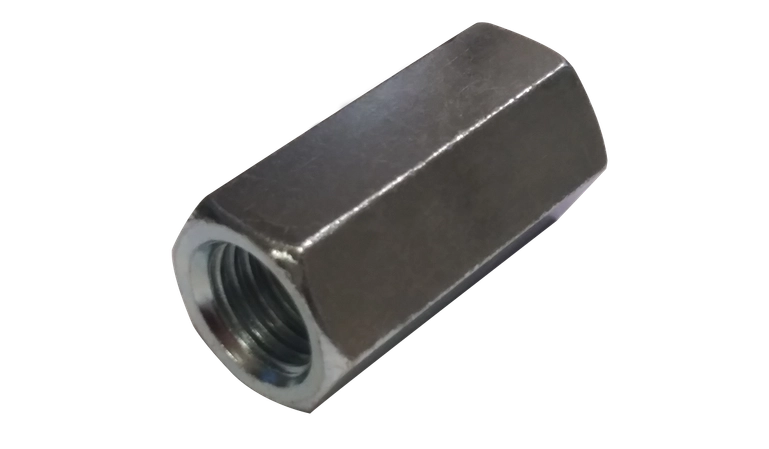 1"-8 X 2-3/4" Hex Coupling Nuts | Steel Zinc Plated (20 / Pkg.)