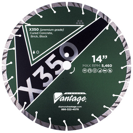 Diamond Vantage 2415EX3.5-2 | 24" x 0.155" x 1" Diamond Blade for Concrete/Masonry | X350