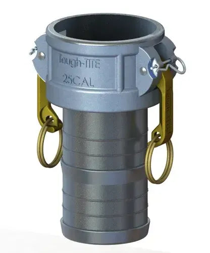 2-1/2" Type C Cam & Groove Coupler x Hose Shank | Tough-Tite | Aluminum