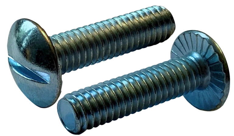 5/16"-18 X 1-1/4" Machine Screws | Truss Serrated Head | Slotted Drive | Steel Zinc Plated (1000/Pkg.)
