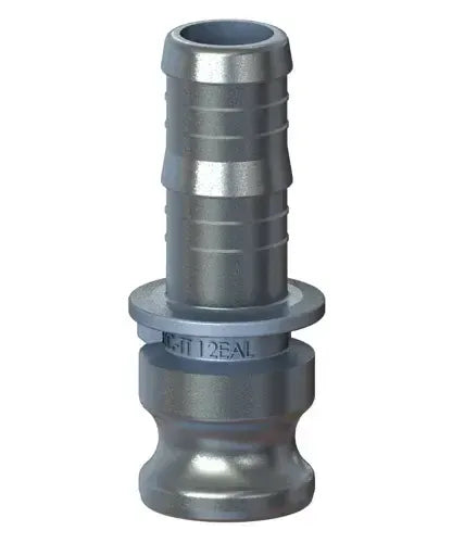 1-1/4" Type E Cam & Groove Adapter x Hose Shank | Tough-Tite | Aluminum (2 / Pkg.)
