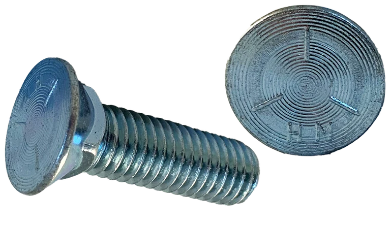 5/8-11 X 2-3/4" Plow Bolts | Flat #3 Head | Grade 5 Steel Zinc Plated (150 / Pkg.)