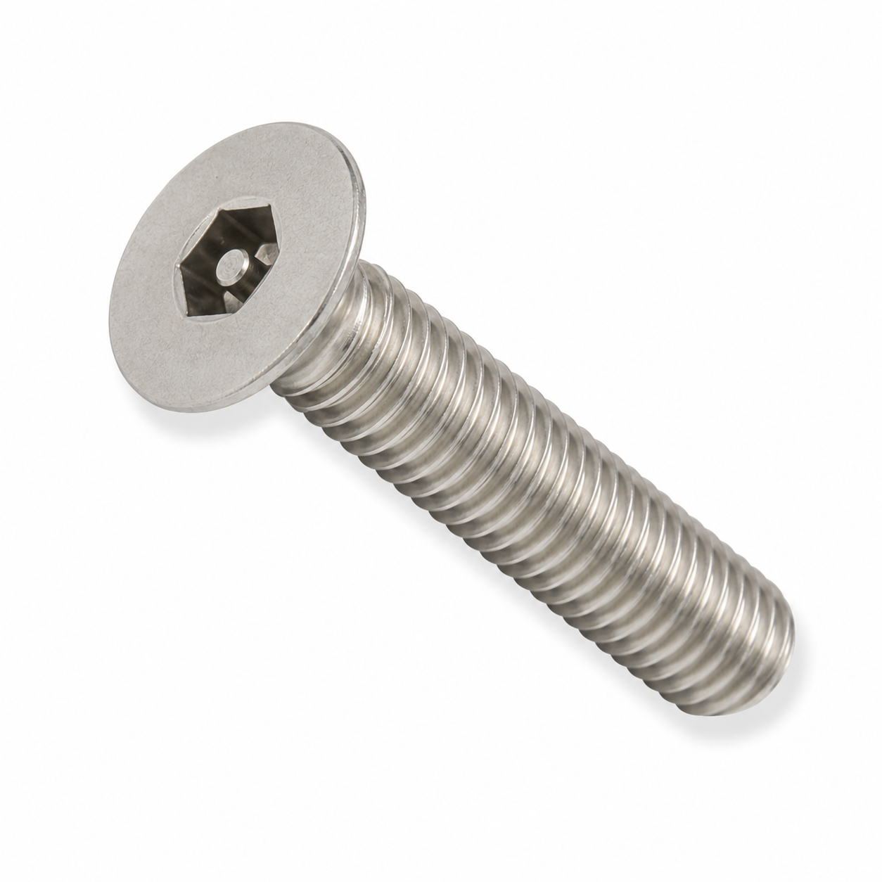 1/4-20 X 1" Tamper Resistant Machine Screws | Flat Head Pin-In Hex Socket Drive | 18/8 Stainless Steel (100 / Pkg.)