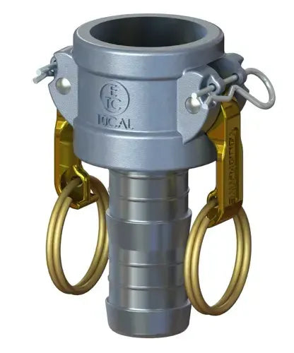 1" Type C Cam & Groove Coupler x Hose Shank | U-Tite | Aluminum (2 / Pkg.)