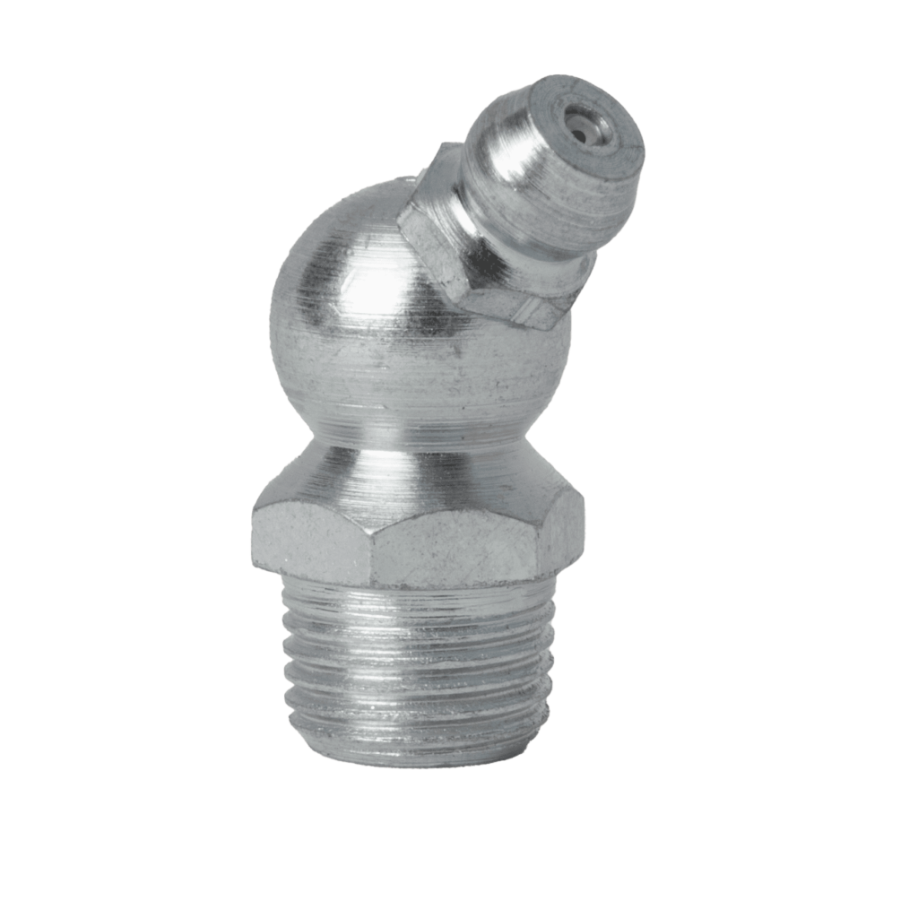1/8-27 PTF 45 Degree Short SAE Special Grease Fitting | Steel Zinc Clear (150 / Bag)