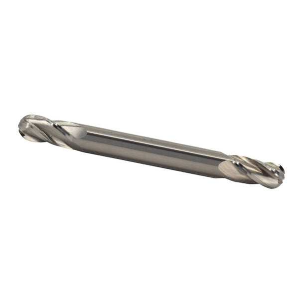 1/16" X 1/8" 4 Flute Double End Stub Ball End End Mill | Solid Carbide | 1/8" Shank | MMO1/16-4FDE-ST-BN