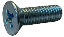 Machine Screws Phil Flat Steel Zinc Plated 1/4-20X1