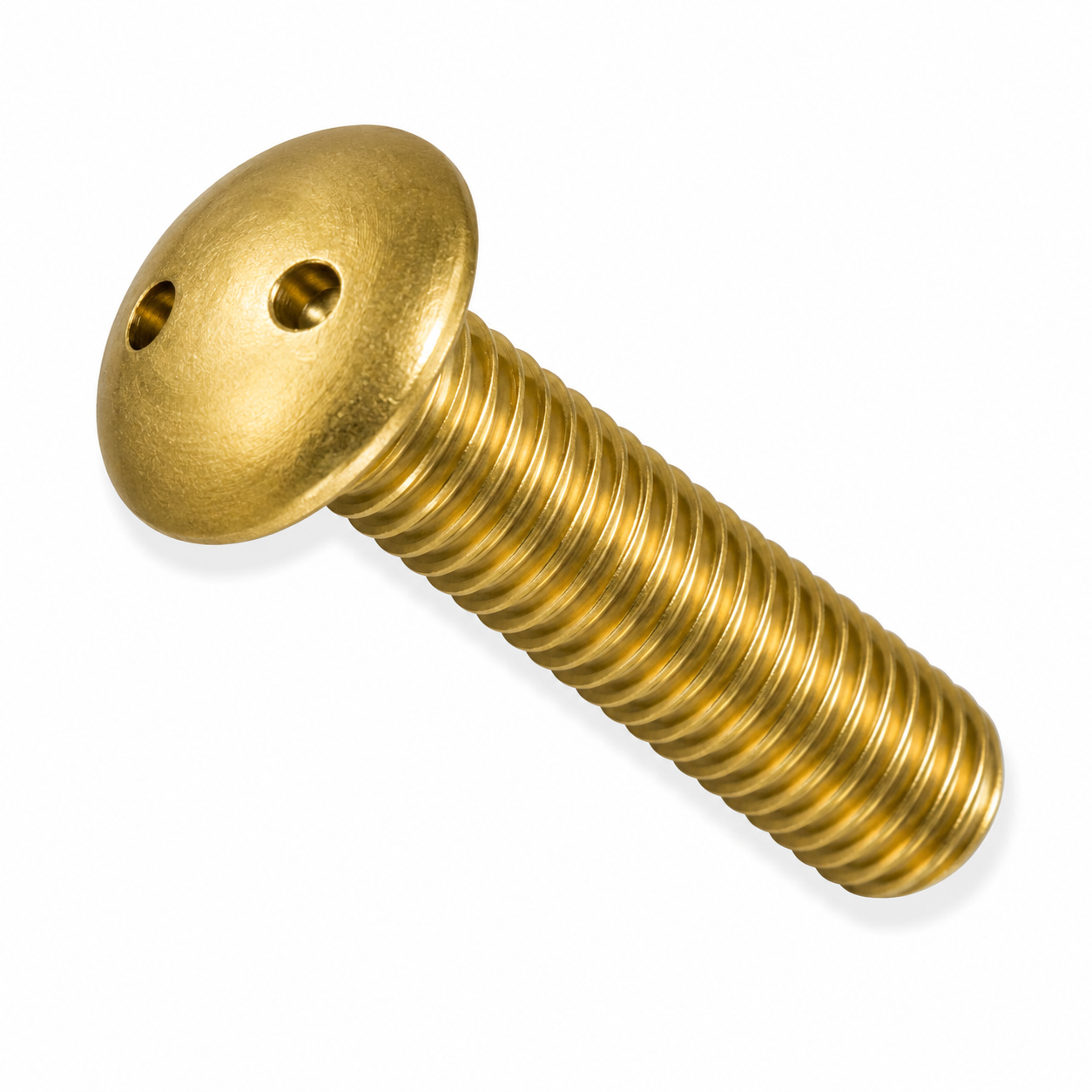 #6-32 X 3/8" Tamper Resistant Machine Screws | Oval Head Spanner Drive | Brass (100 / Pkg.)