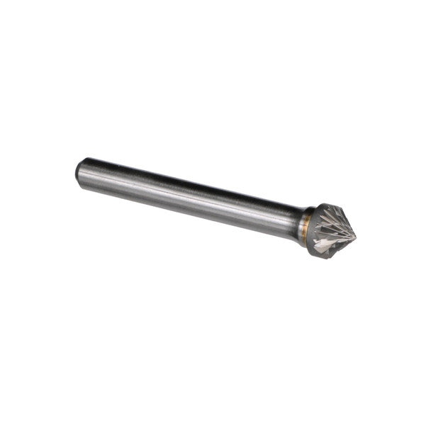 3/8" X 3/16" 90 Degree Double Cut Carbide Bur | Solid Carbide | 1/4" Round Shank | DULSK3