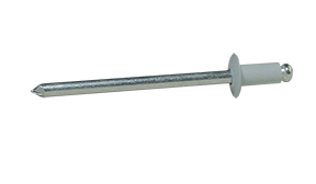 Dome Head Blind Rivet, Aluminum, White Painted