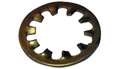 7/16" Internal Tooth Lock Washers | Steel Cadmium Yellow (2500 / Pkg.)