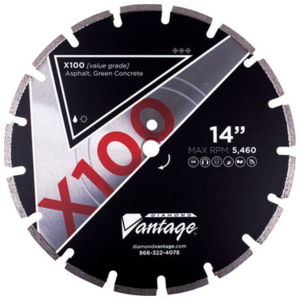 Diamond Vantage 2014EX1-4 | 20" x 0.140" Diamond Blade for Asphalt/Green Concrete | X100 - ASPHALT