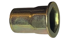 3/8"-16-.285" Rivets | Steel Zinc Yellow | Flat Head (1000 / Pkg.)