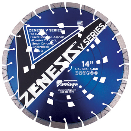 Diamond Vantage 2414EDUZX4-AP2 | 24" x 0.140" Diamond Blade for All Purpose/Combo-Concrete And Asphalt | ZENESIS V SERIES