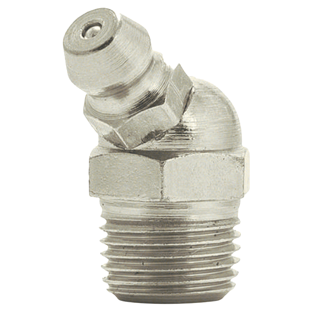1/8-27 PTF 30 Degree Short SAE Special Grease Fitting | Steel Zinc Yellow (125 / Bag)