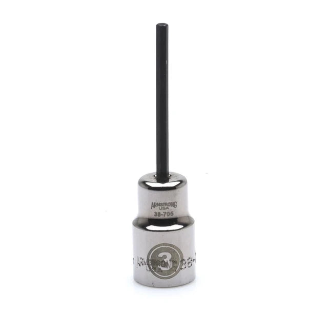 Hex Bit Socket, 3/8" Drive, Made in USA, Chrome Vanadium