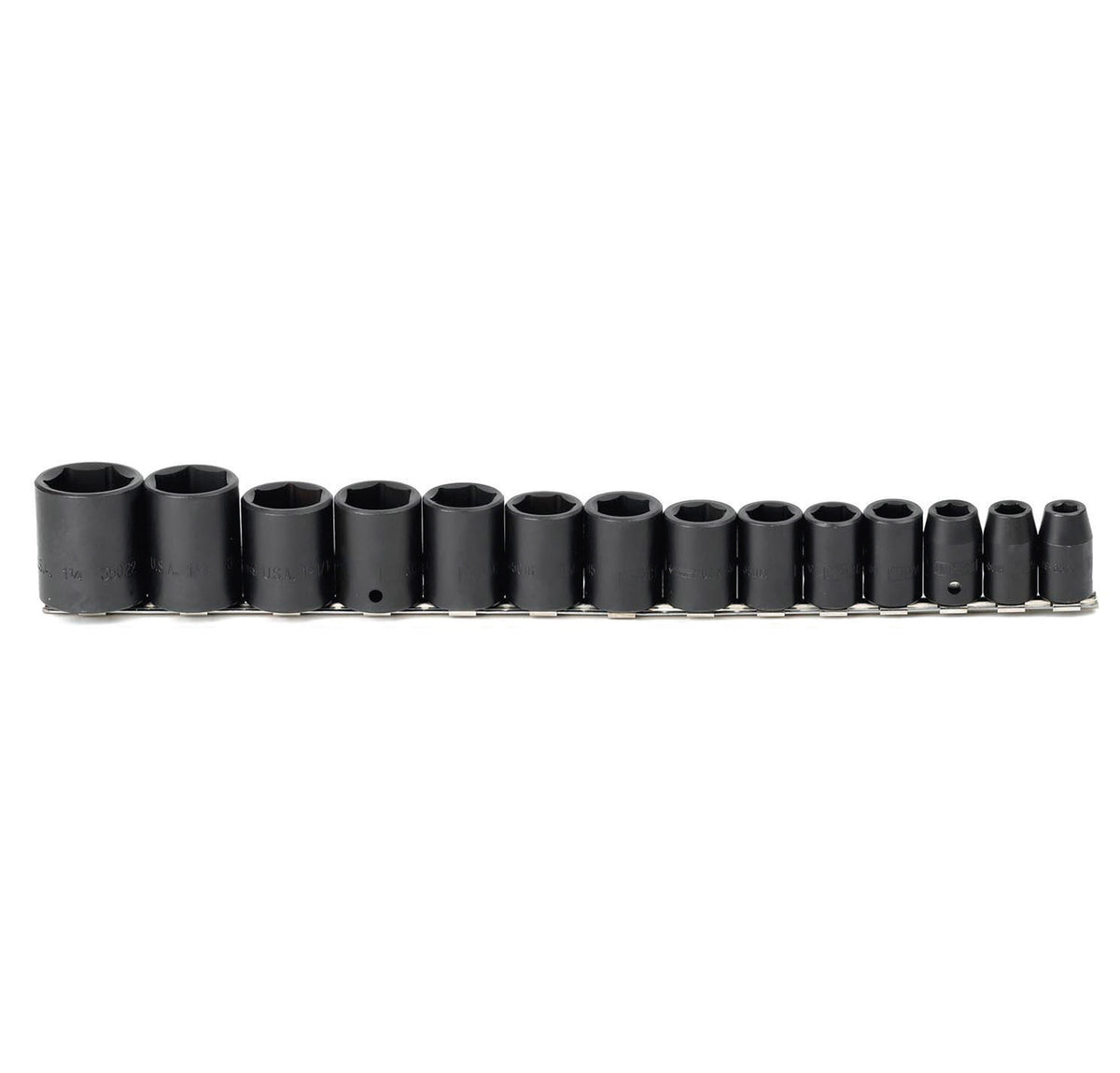 Standard Impact 6 Point Socket Set, 1/2" Drive, Chrome Molybdenum